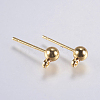 Brass Stud Earring Findings KK-F737-43-RS-2
