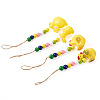 Crafans 4Pcs 4 Style Easter Theme Plastic Hen & Rabbit Pendant Decorations HJEW-CF0001-16A-9