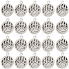 SUNNYCLUE 80Pcs Dog Paw Print Tibetan Style Alloy Pendant Enamel Settings TIBEP-SC0002-72-1