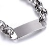 304 Stainless Steel ID Bracelet BJEW-O168-05P-2