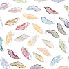 120Pcs 6 Colors Baking Paint Transparent Glass Pendants DGLA-FS0001-18-3