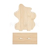 3-Slot Wood Necklace Organizer Display Stands ODIS-H006-02-2
