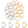 ARRICRAFT 20Pcs 2 Colors Rack Plating Brass Fold Over Clasps KK-AR0003-92-1