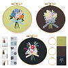 DIY Bouquet Pattern 3D Embroidery Starter Kits DIY-TA0006-26-10