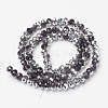 Electroplate Transparent Glass Beads Strands LS-EGLA-A034-T8mm-M11-2