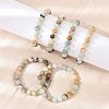 Natural Flower Amazonite Beads Stretch Bracelets BJEW-F380-01-B09-3