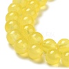 Baking Paint Imitation Jade Glass Round Bead Strands X-DGLA-Q021-8mm-24-3