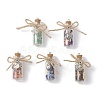 Glass Jar Glass Bottles Pendants PALLOY-JF02481-1