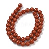 Natural Red Jasper Beads Strands G-F348-01-8mm-AA-5