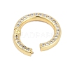 Brass Micro Pave Cubic Zirconia Twister Clasp KK-G522-16G-2