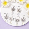 3 Pairs 3 Size Filigree 3D Butterfly Brass Dangle Earrings EJEW-JE05677-2
