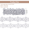 Polyester Floral Embroidery Lace Trim OCOR-WH0079-89-2