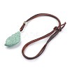 (Jewelry Parties Factory Sale)Adjustable Synthetic Lava Rock Pendant Necklaces NJEW-P237-D02-1
