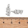 SHEGRACE Brass Micro Pave Clear Cubic Zirconia Pendants XGRQ2C218-408P-3