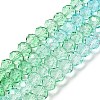 Transparent Painted Glass Beads Strands X1-DGLA-A034-T6mm-A16-2