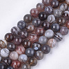 Natural Botswana Agate Beads Strands X-G-S333-8mm-026-1
