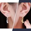 Brass Huggie Hoop Earring Findings KK-NB0002-27-6