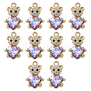 10Pcs Alloy Glass Pendants GLAA-YW0005-41G-03-1