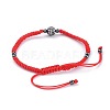 Adjustable Nylon Thread Braided Bead Bracelets BJEW-JB04665-01-3