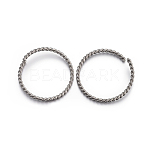 Jump ring, stainless steel, 6mm welded round, 4.4mm inside