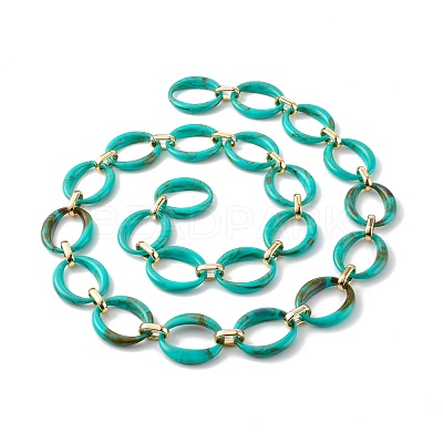 Handmade Imitation Gemstone Style Acrylic Chains AJEW-JB00979-02-1