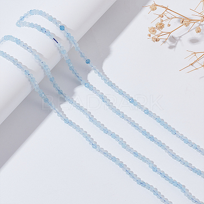 2 Strands Natural Aquamarine Beads Strands G-ME0001-18-1