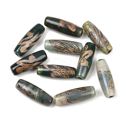 Tibetan Style dZi Beads TDZI-E004-58-1