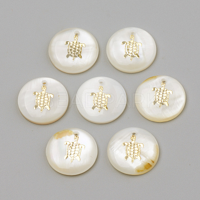 Freshwater Shell Pendants X-SHEL-Q010-005G-1