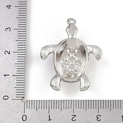Turtle Brass ABS Imitation Pearl Pendants KK-I352-04F-P-1