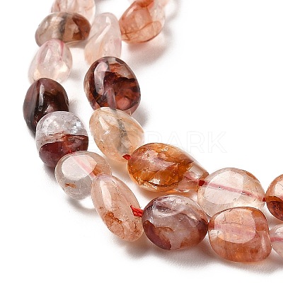 Natural Hematoid Quartz/Ferruginous Quartz Beads Strands G-B047-01A-02-1