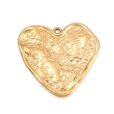 Textured 304 Stainless Steel Pendants STAS-D264-06G-G-1