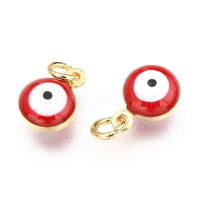 Brass Enamel Beads X-KK-B024-02G-F-1