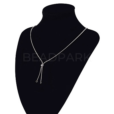 Adjustable 304 Stainless Steel Slider Necklaces NJEW-CJ0001-01P-1