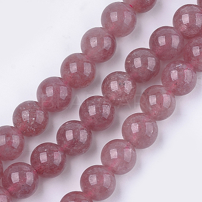 Natural Strawberry Quartz Beads Strands G-S333-10mm-018-1