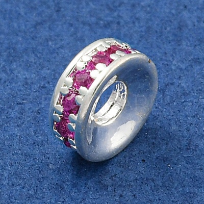 Brass Cubic Zirconia Spacer Beads KK-L215-004B-S01-1
