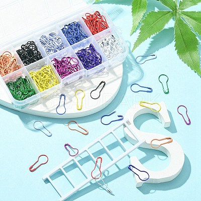 300Pcs 10 Colors Spray Painted Iron Calabash Pins IFIN-YW0001-83-1