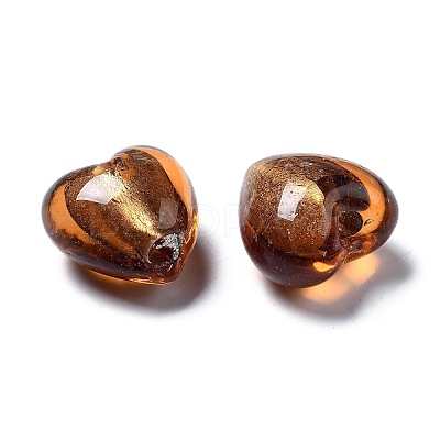Handmade Silver Foil Glass Beads SLH15MMY-1-1