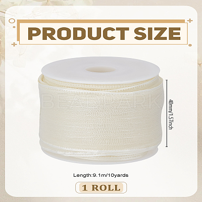 10 Yards Polyester Organza Ribbons SRIB-LP0001-07B-1