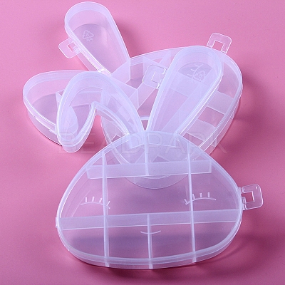 9 Grids Rabbit Shape Plastic Organizer Boxes LS-ANIM-PW0001-115-1