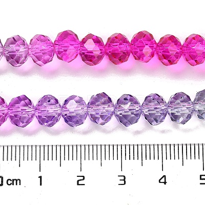 Transparent Painted Glass Beads Strands DGLA-A034-T6mm-A06-1