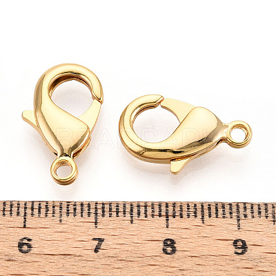 Brass Lobster Claw Clasps KK-YW0004-01D-G-1
