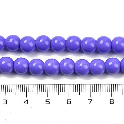 Painted Glass Bead Strands X-DGLA-S071-8mm-B41-1