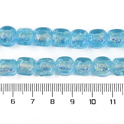 Handmade Foil Lampwork Beads Strands FOIL-K003-05D-1