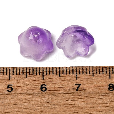 10Pcs Gradient Color Transparent Glass Bead Caps PW-WG464DA-08-1