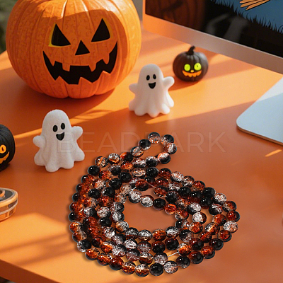 4Strands Crackle Glass Beads Strands CCG-PA0001-01A-1