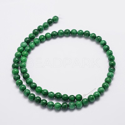 Natural Malaysia Jade Beads Strands G-A146-6mm-B04-1