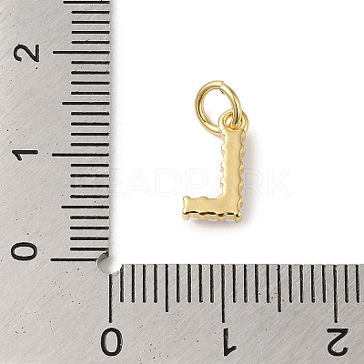 Rack Plating Brass with ABS Plastic Imitation Pearl Charms KK-B092-30L-G-1