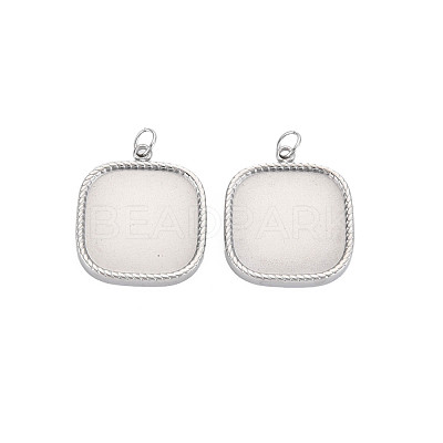 304 Stainless Steel Pendant Enamel Settings STAS-N097-129P-1