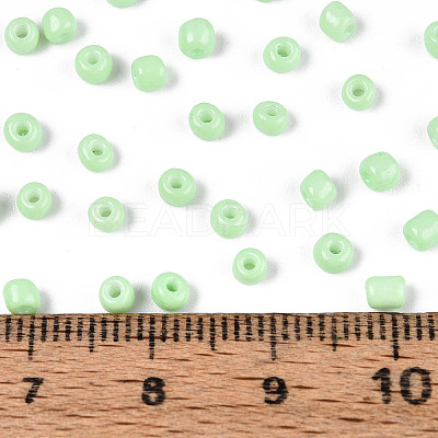 8/0 Baking Paint Glass Round Seed Beads SEED-S036-01B-02-1