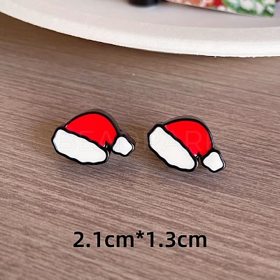 Christmas Theme Resin Stud Earrings FS-WG62E75-12-1